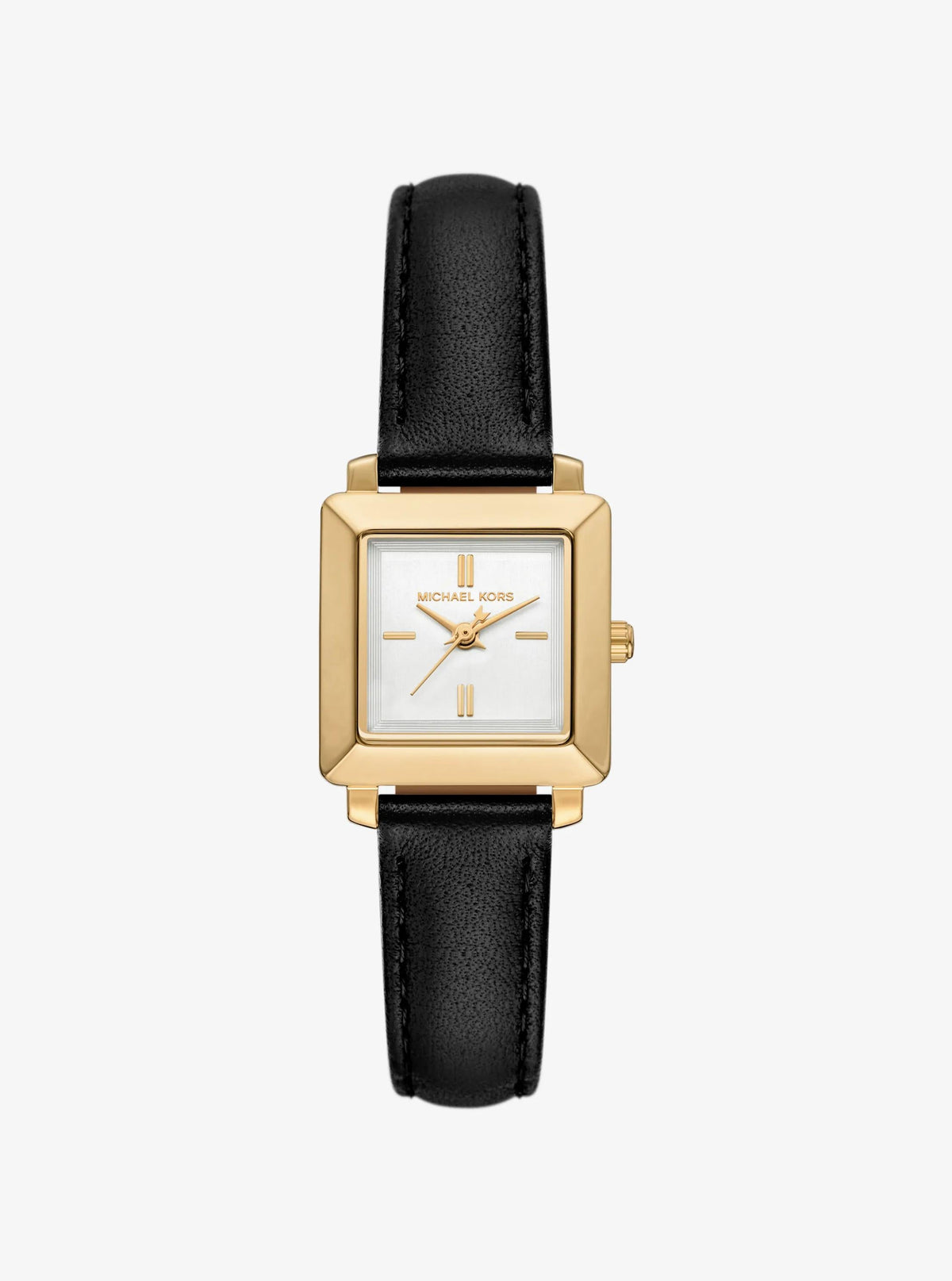 Reloj de cuero color dorado