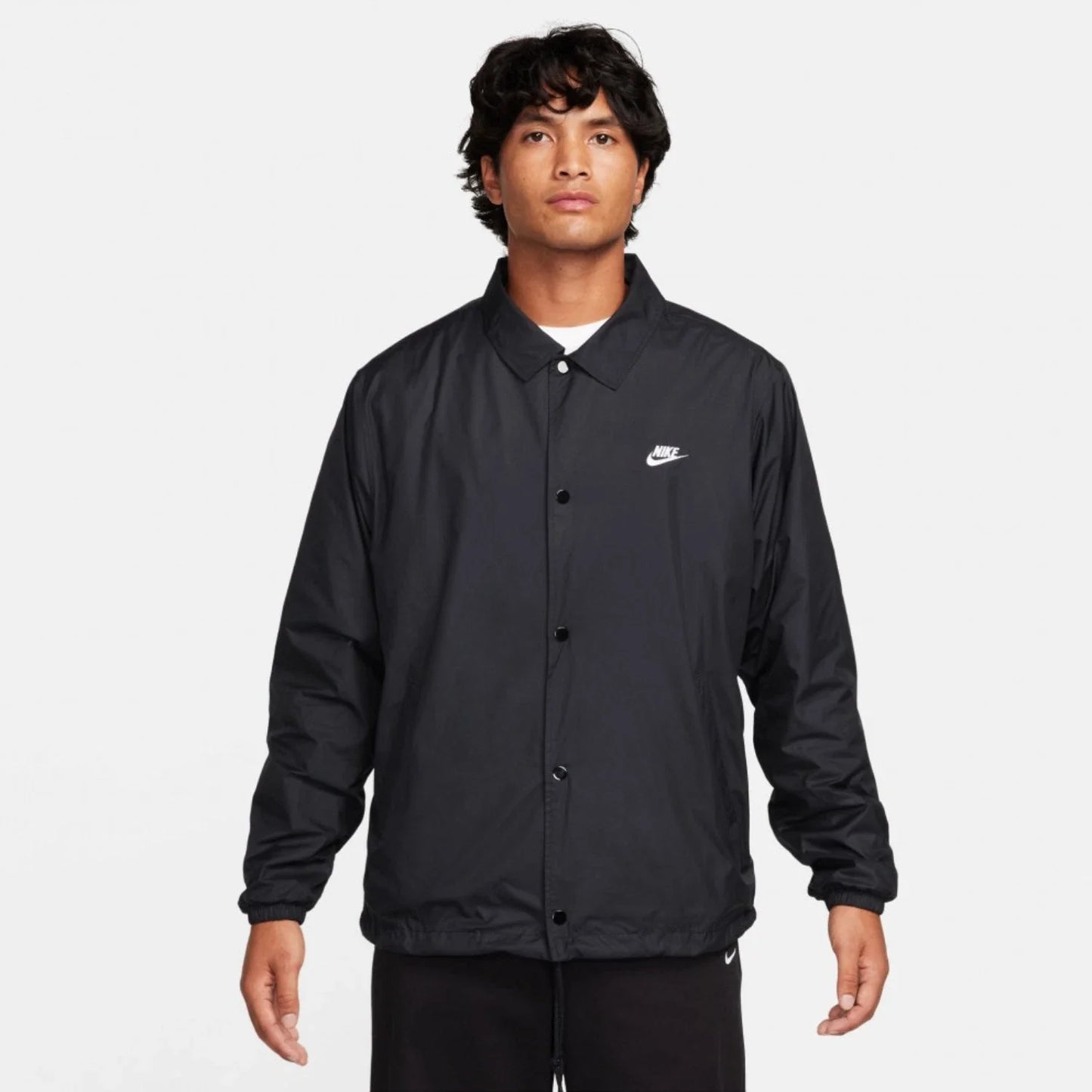 Chaqueta de hombre de manga larga color negro