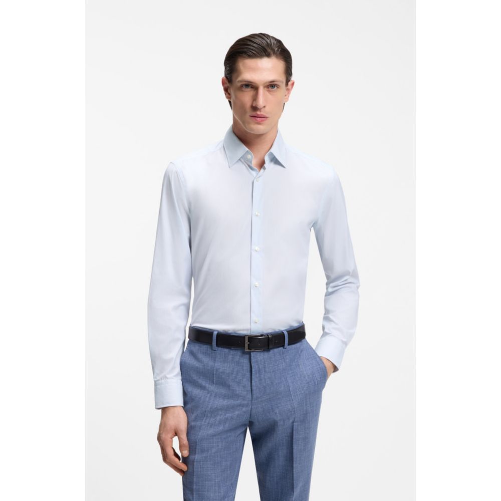 Camisa de corte ajustado a rayas