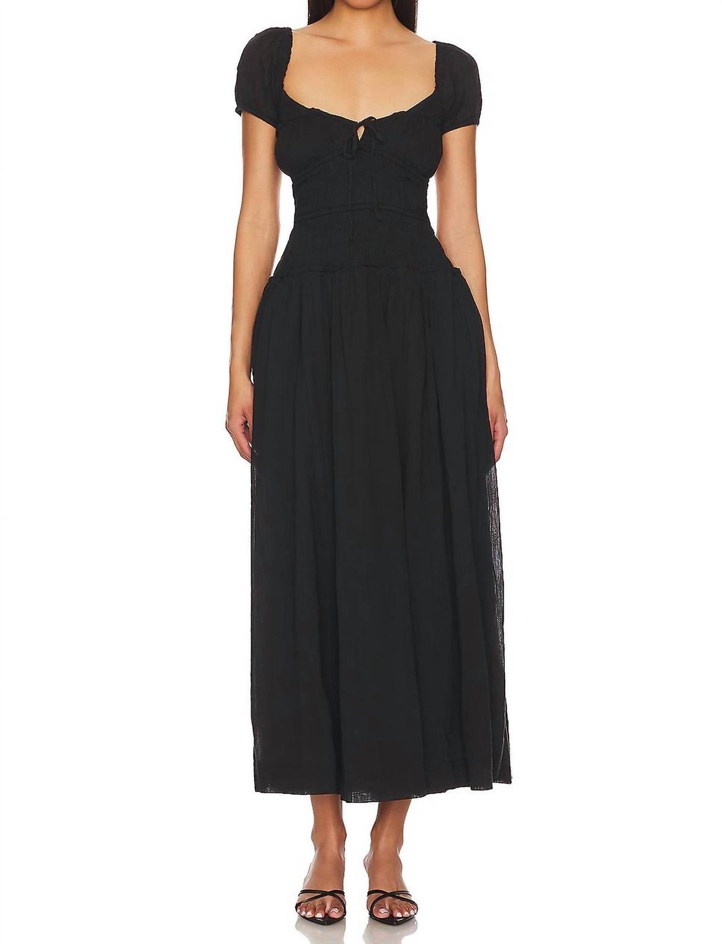 Vestido midi color negro