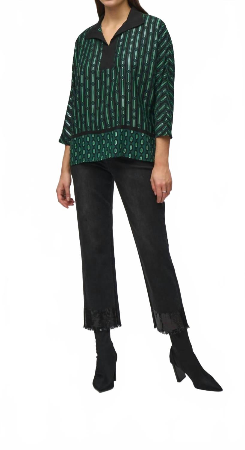 Top color negro y verde