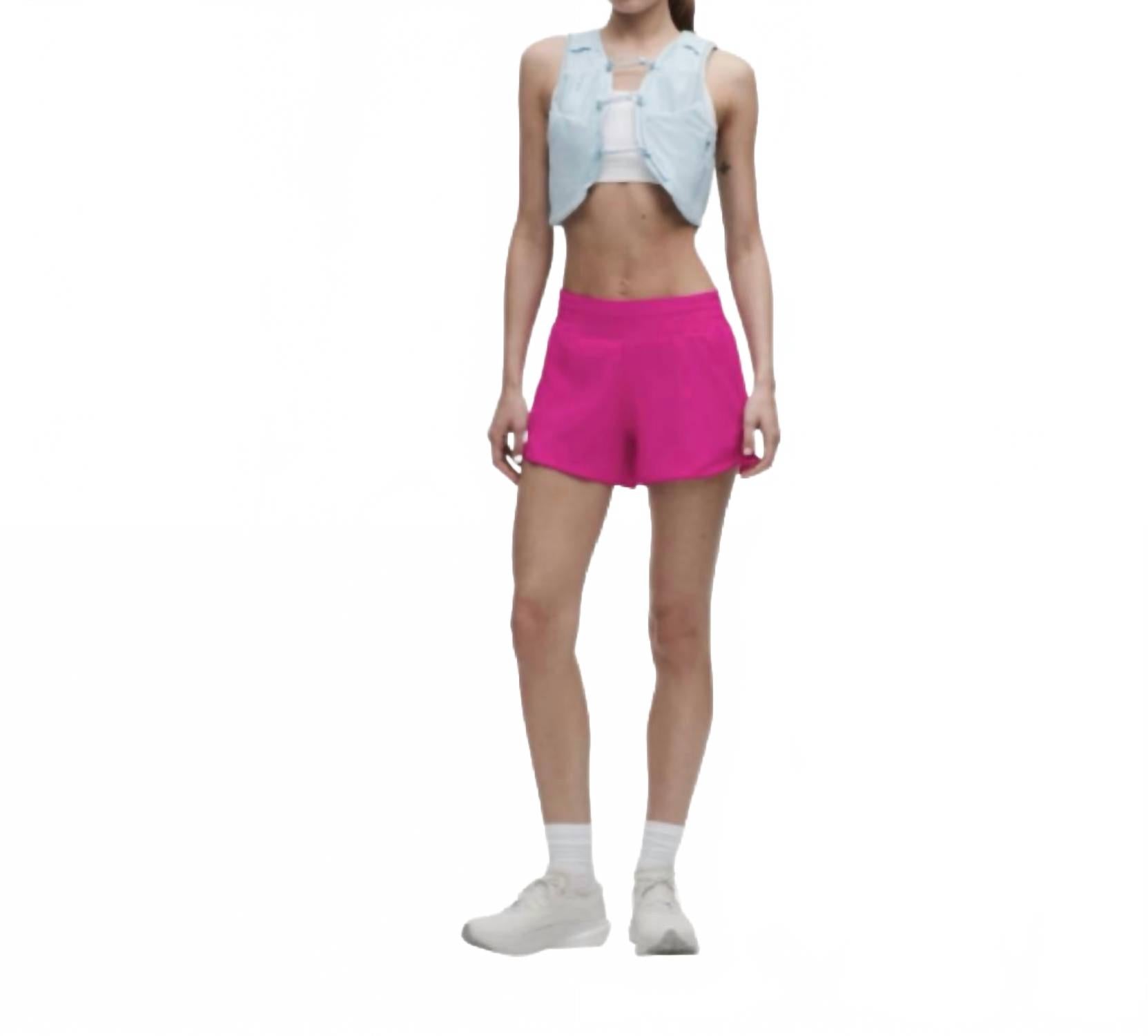 Short de tiro alto color rosado