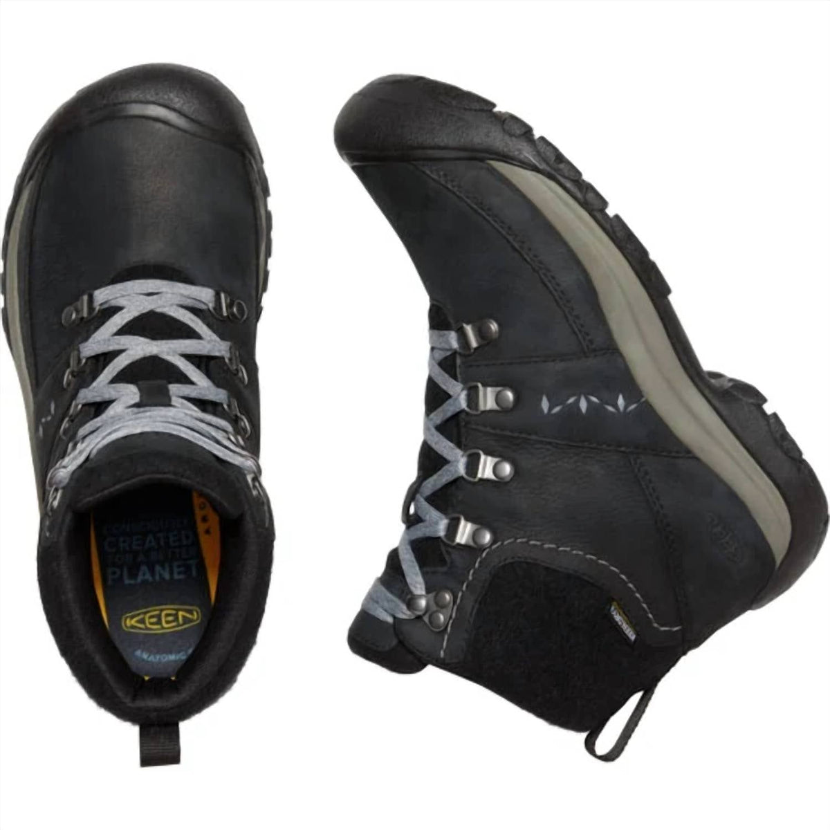 Botas de mujer impermeables color negro y gris