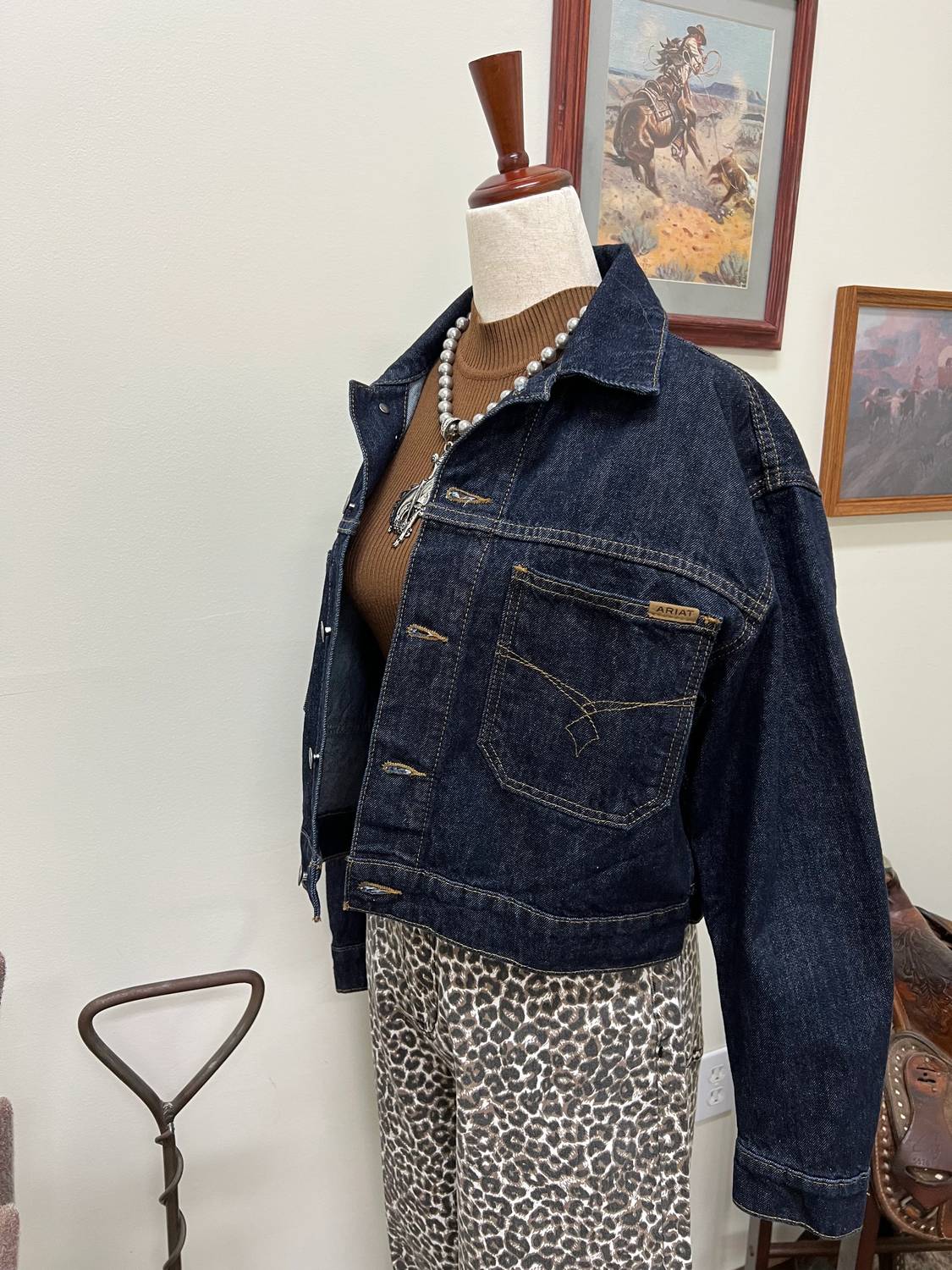 Chaqueta de mujer de mezclilla color azul