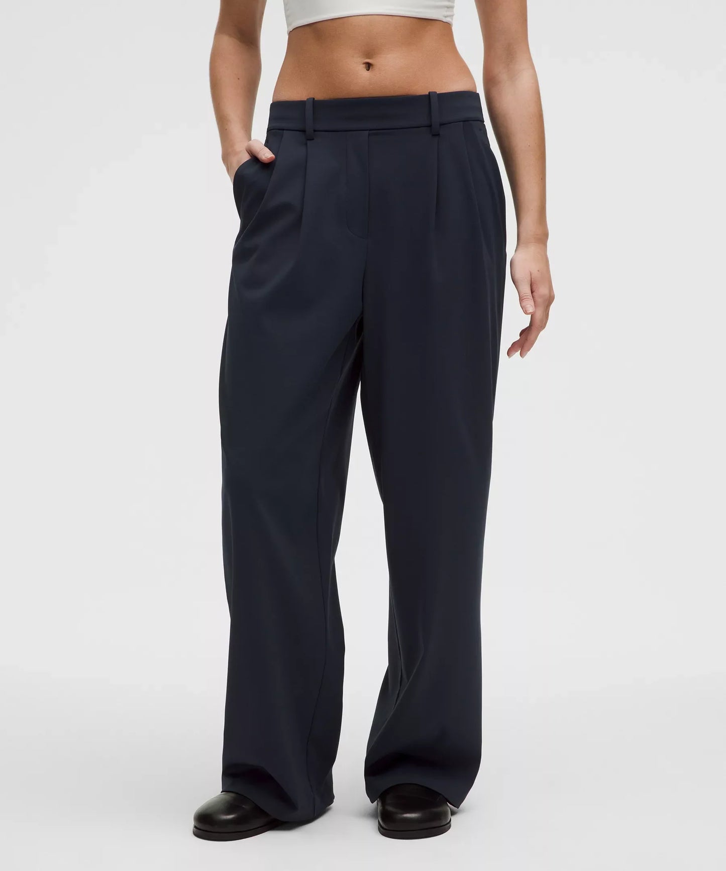 Pantalón de pierna ancha de tiro alto