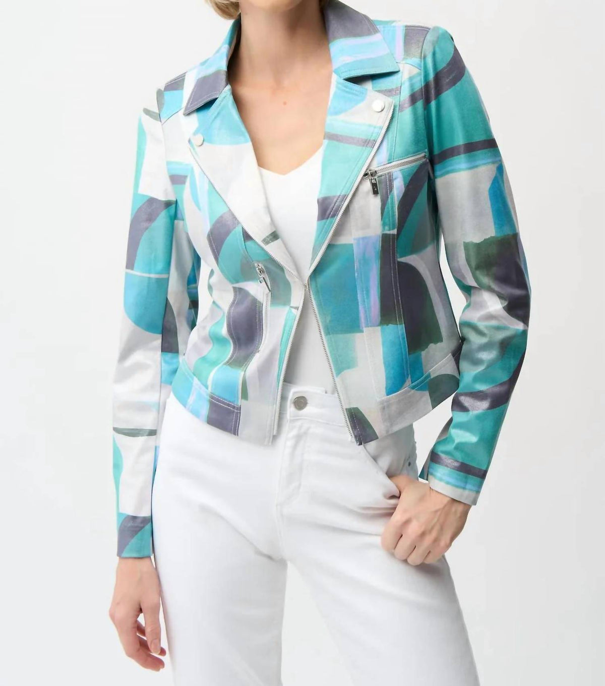 Chaqueta de gamuza sintética color verde