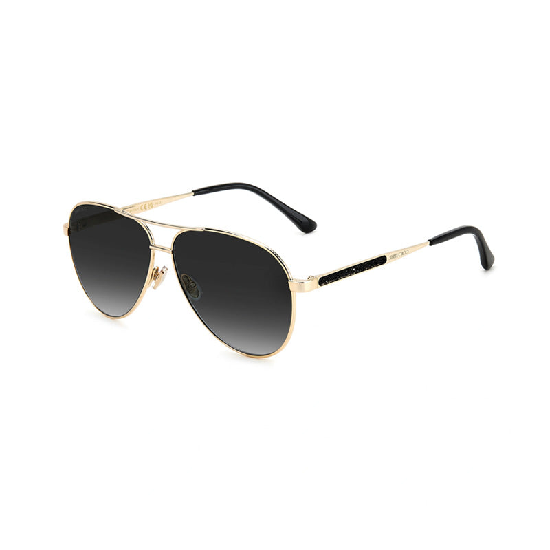 Gafas color negro y gris y dorado