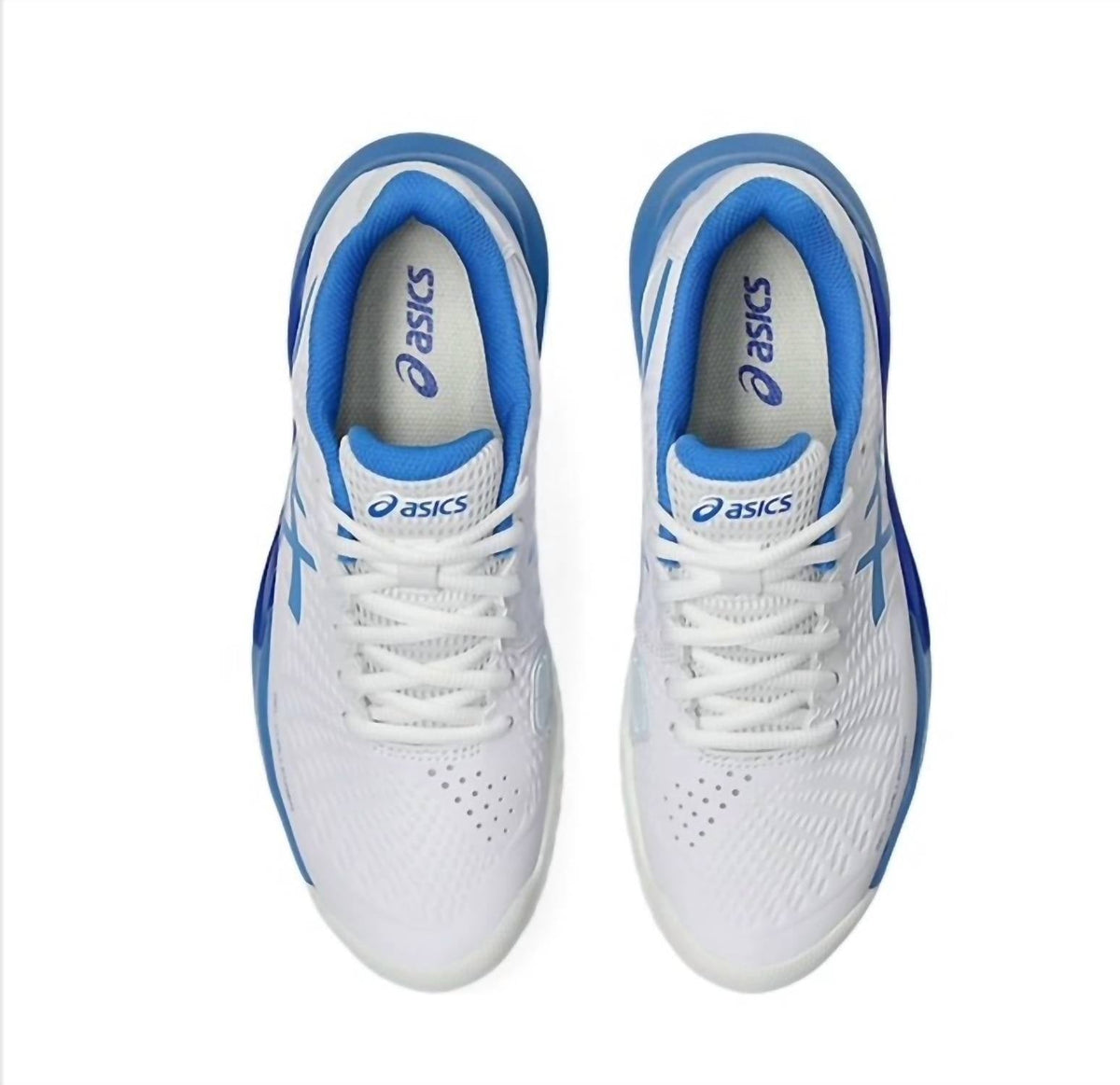 Zapatos de mujer color blanco y azul