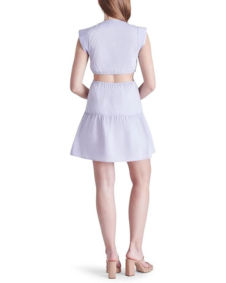 Vestido de mujer de algodón corto color lila