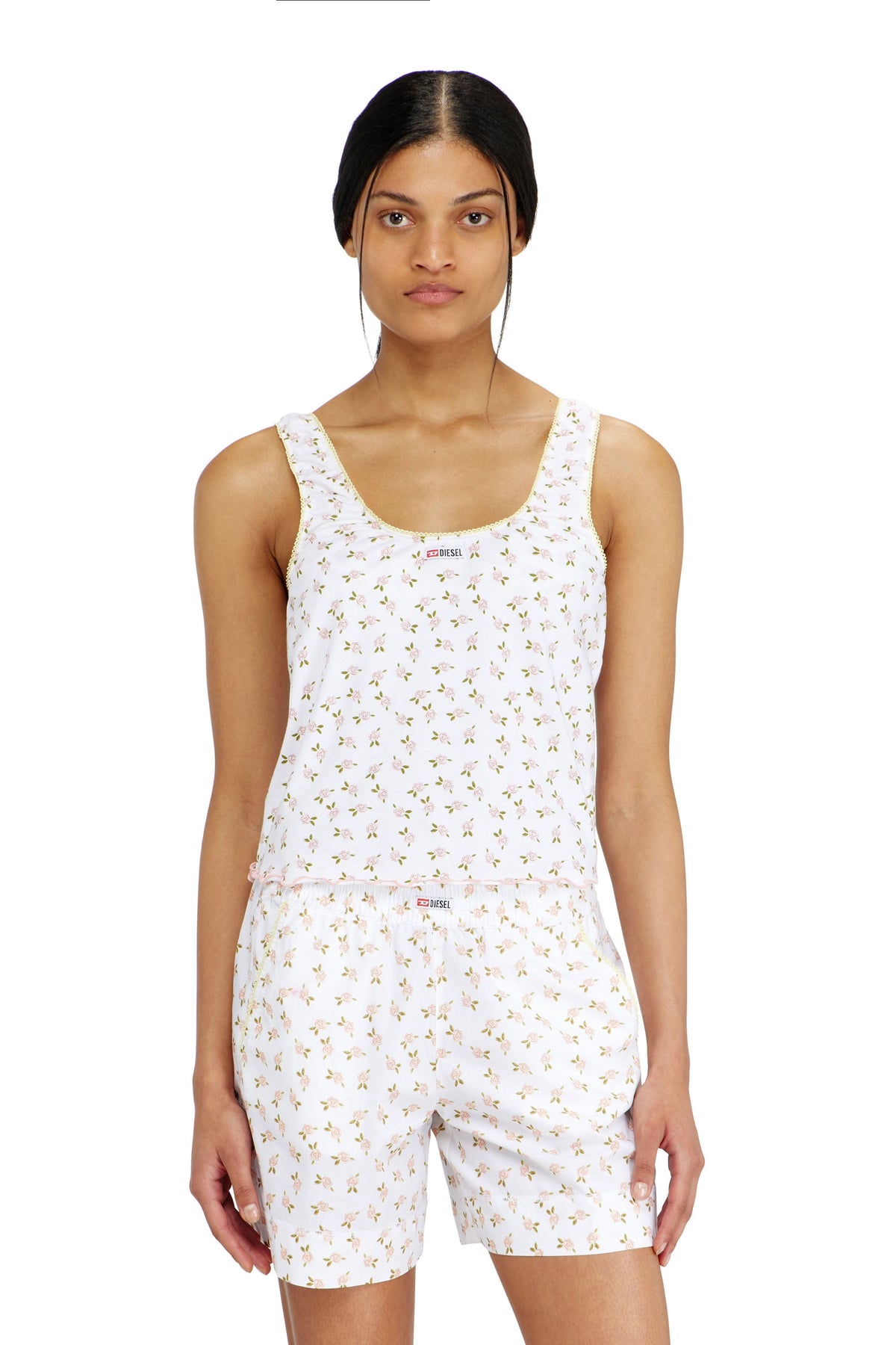 Top de algodón con estampado floral