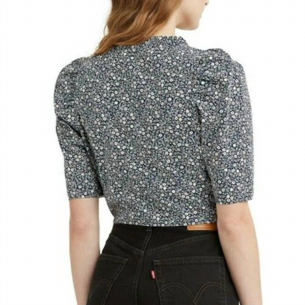 Blusa de algodón con estampado floral
