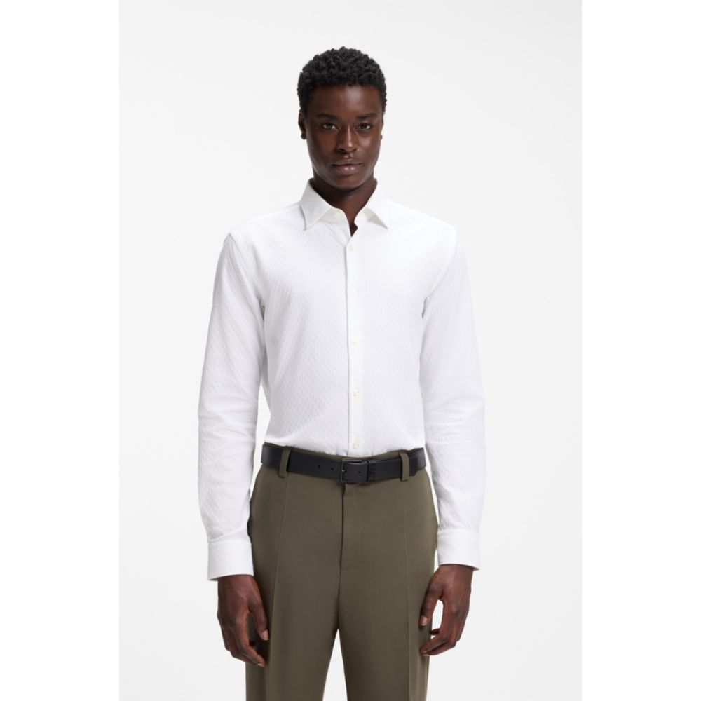 Camisa de algodón de corte ajustado