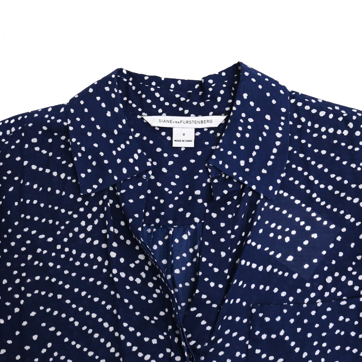 Camisa de seda con estampado color azul