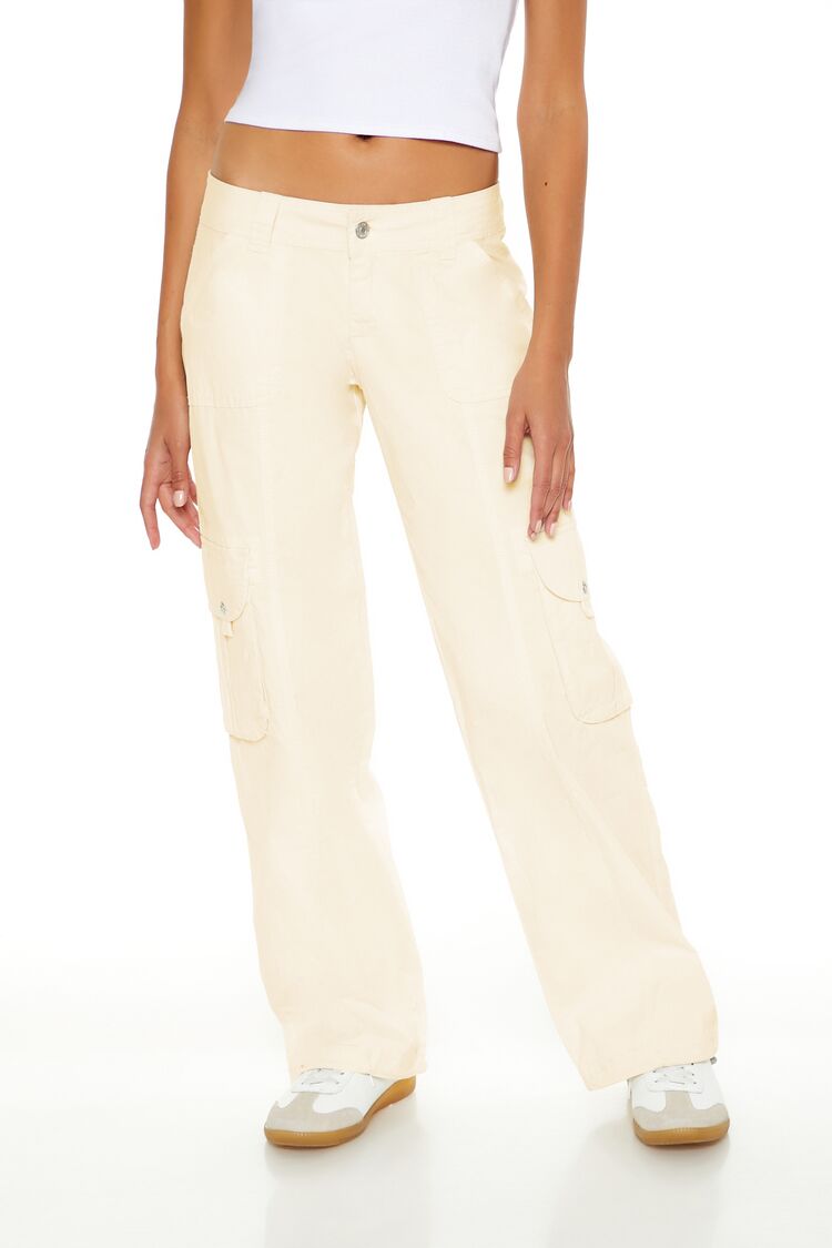 Pantalón de corte recto de tiro bajo