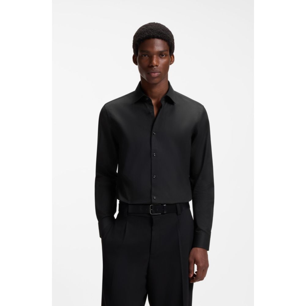 Camisa de algodón de corte ajustado