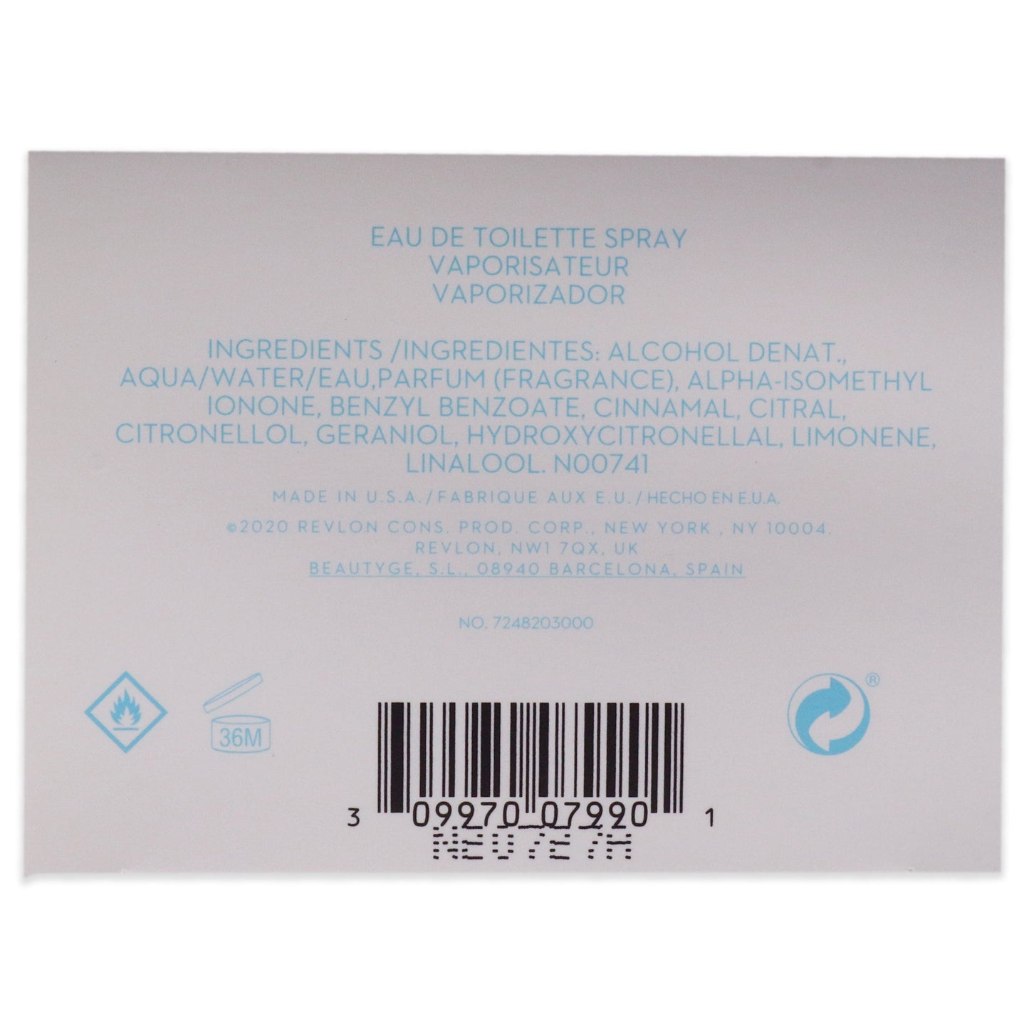 Perfume de mujer eau de toilette 1 oz