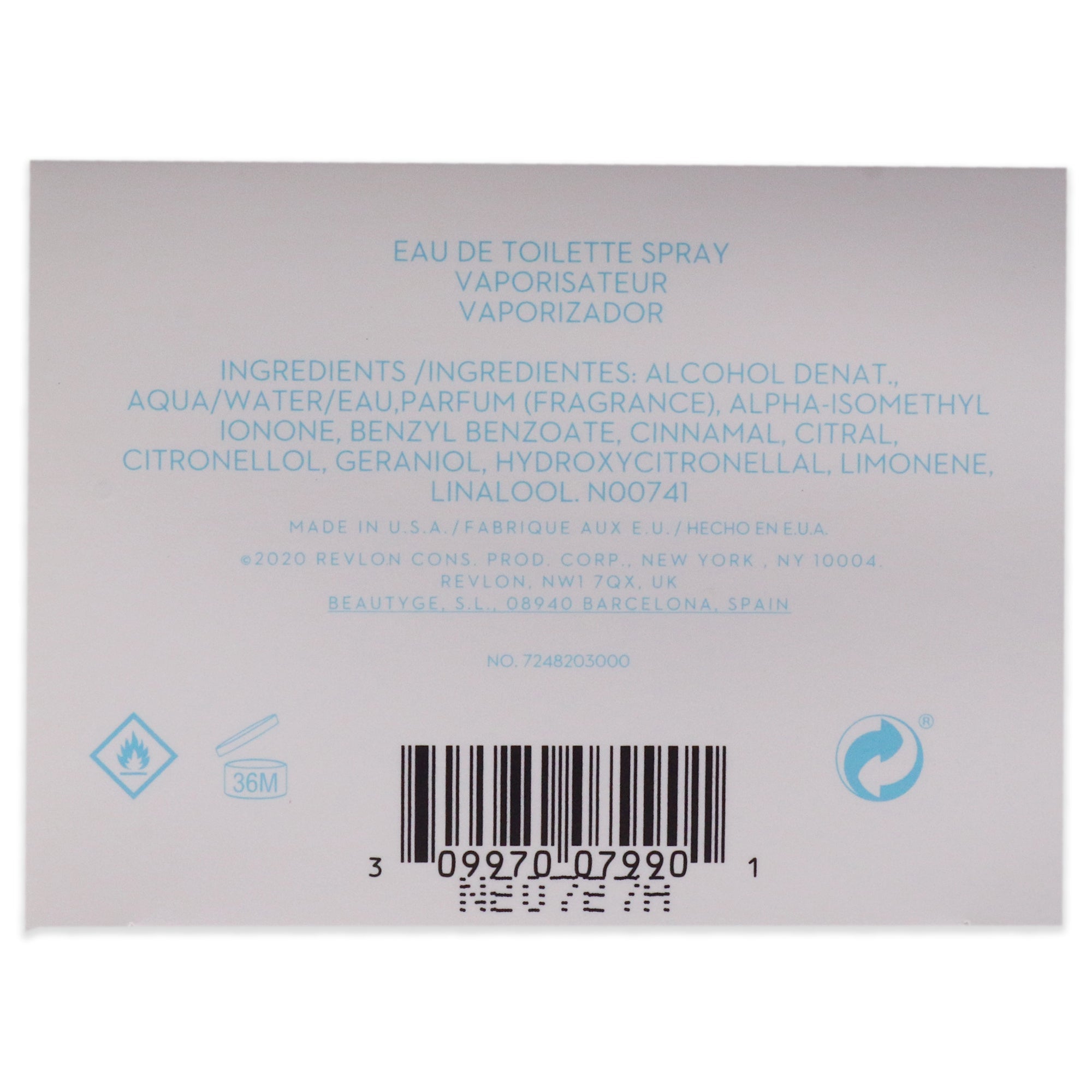 Perfume de mujer eau de toilette 1 oz