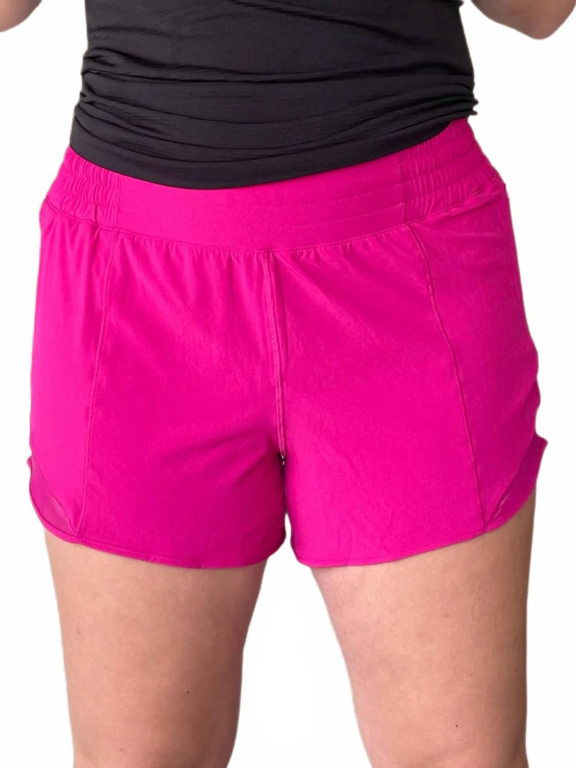 Short de tiro alto color rosado