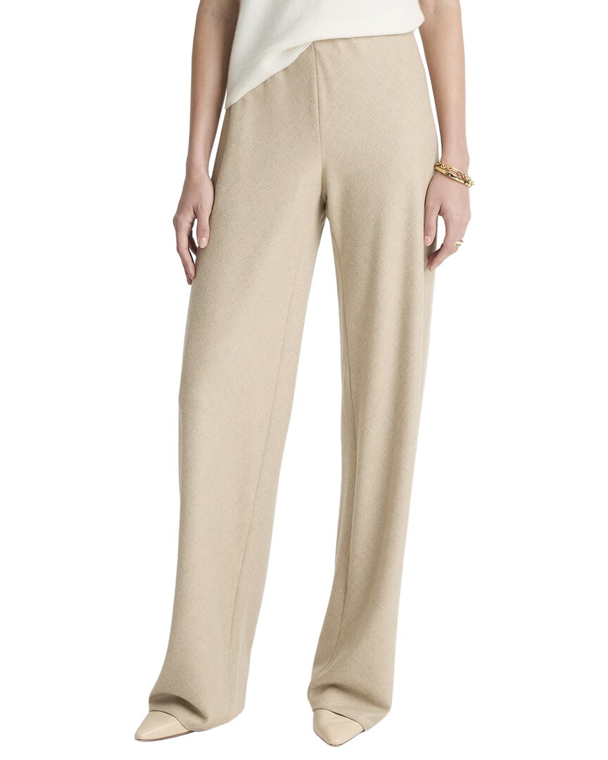 Pantalón de mezcla de lana de tiro alto