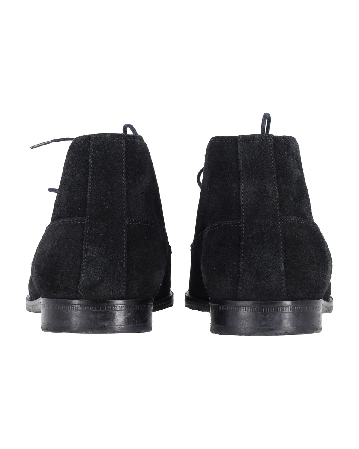 Botines de gamuza con cordones color negro