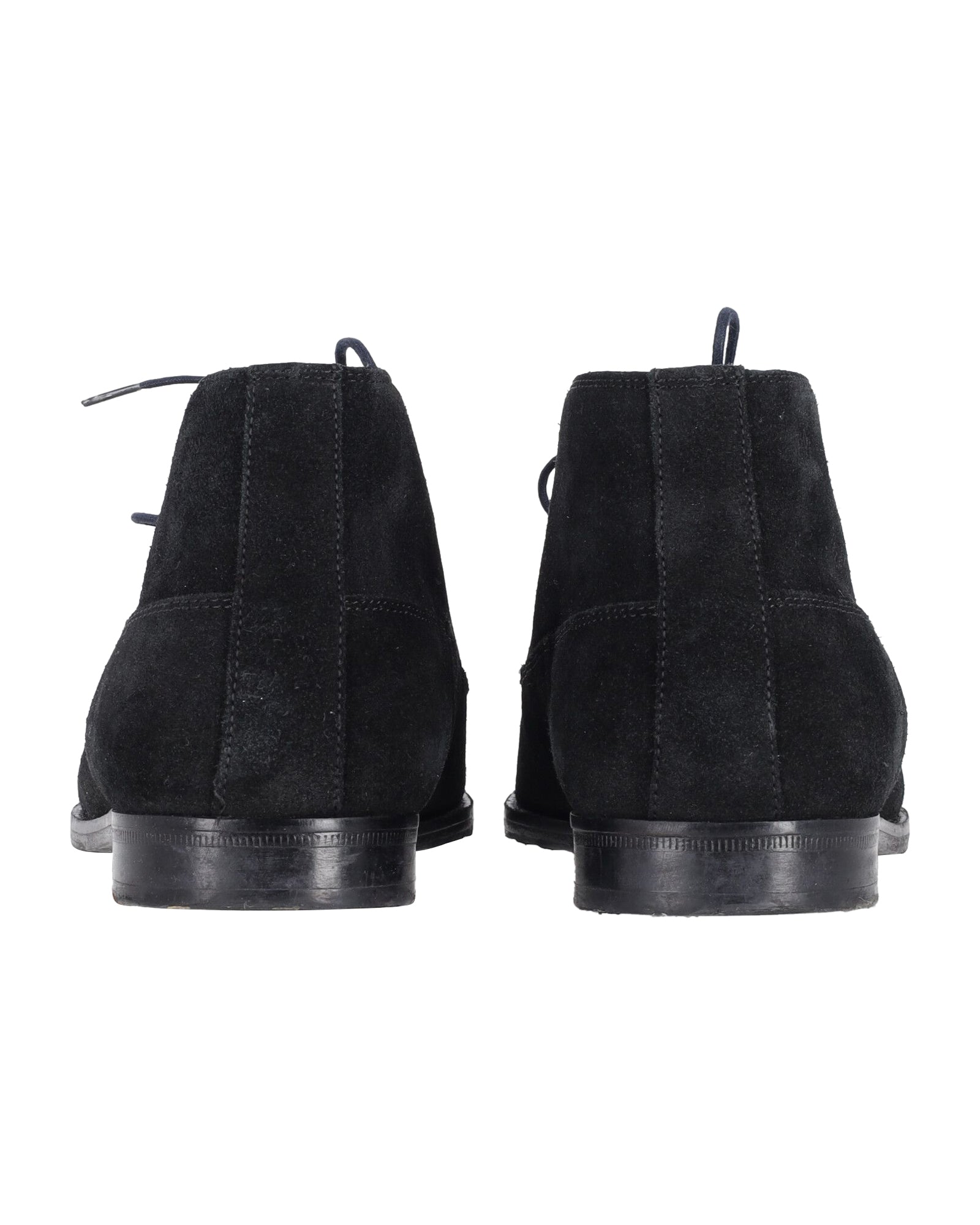 Botines de gamuza con cordones color negro
