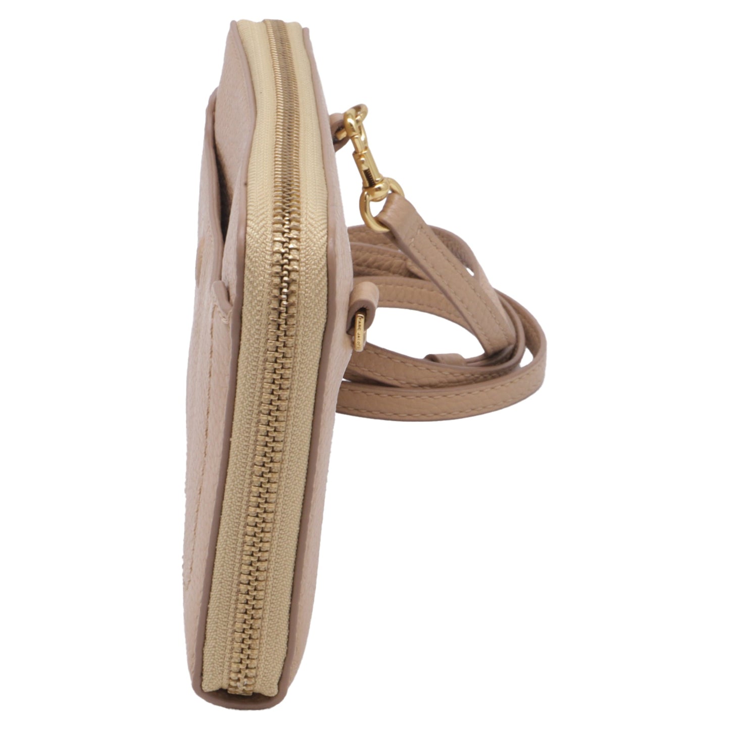 Bolso cruzado de cuero color beige