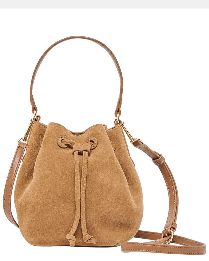 Bolso cruzado de gamuza color café