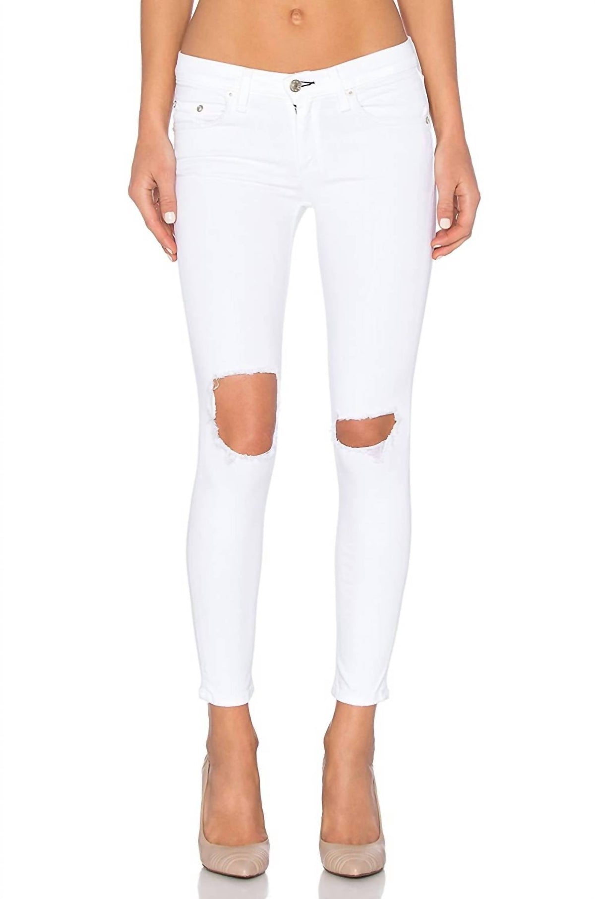 Jean color blanco