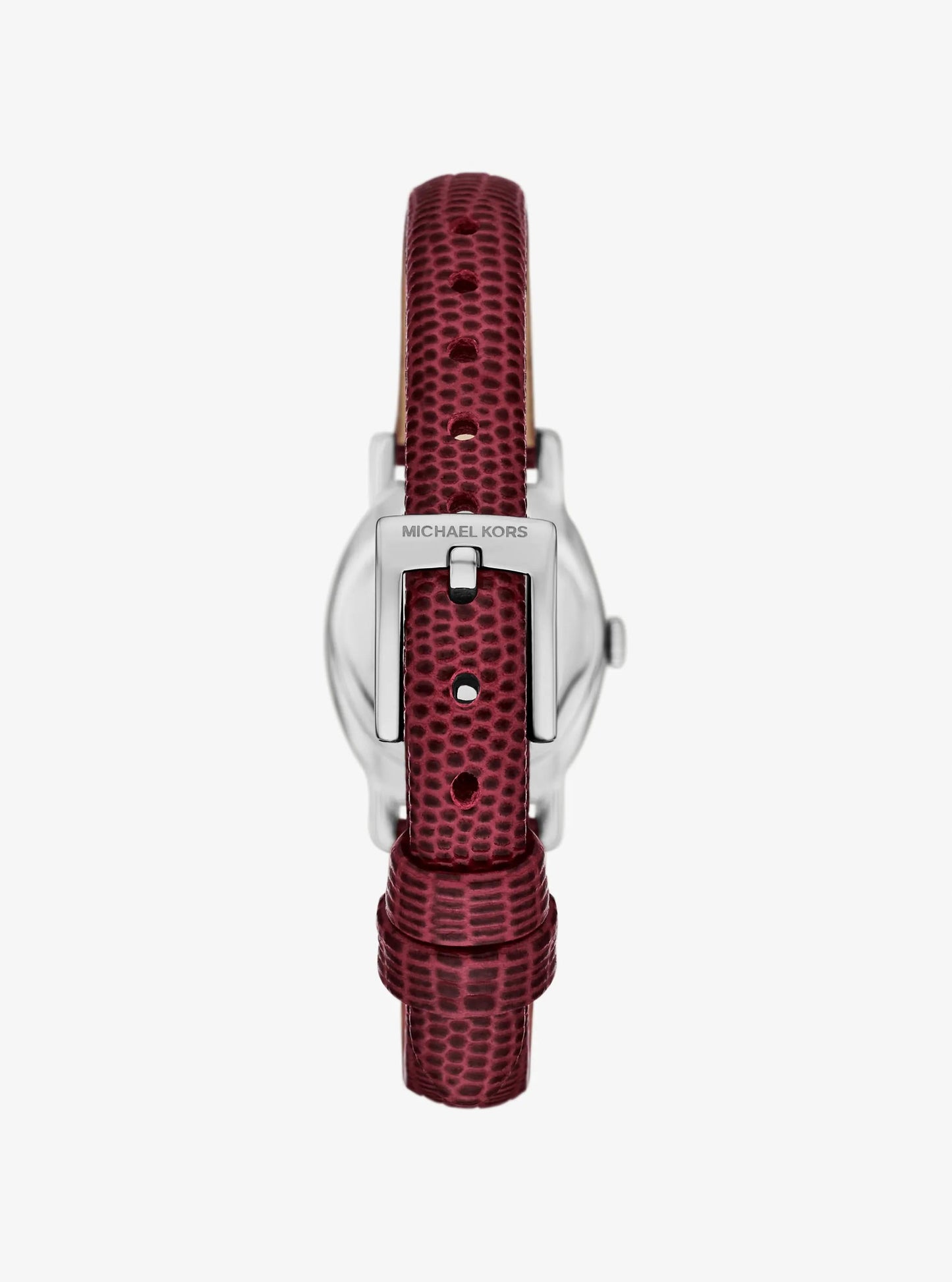 Reloj de cuero color plateado