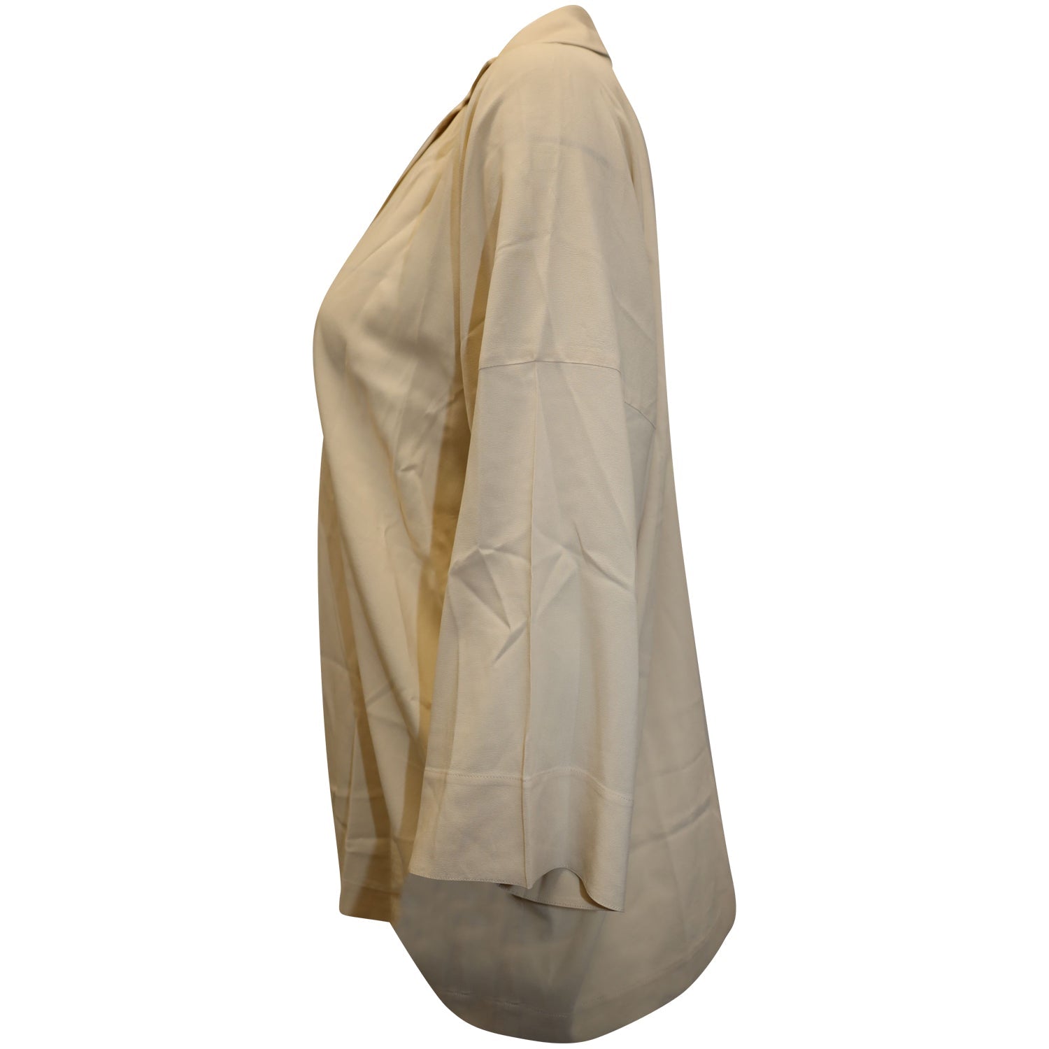Blusa de manga larga color beige