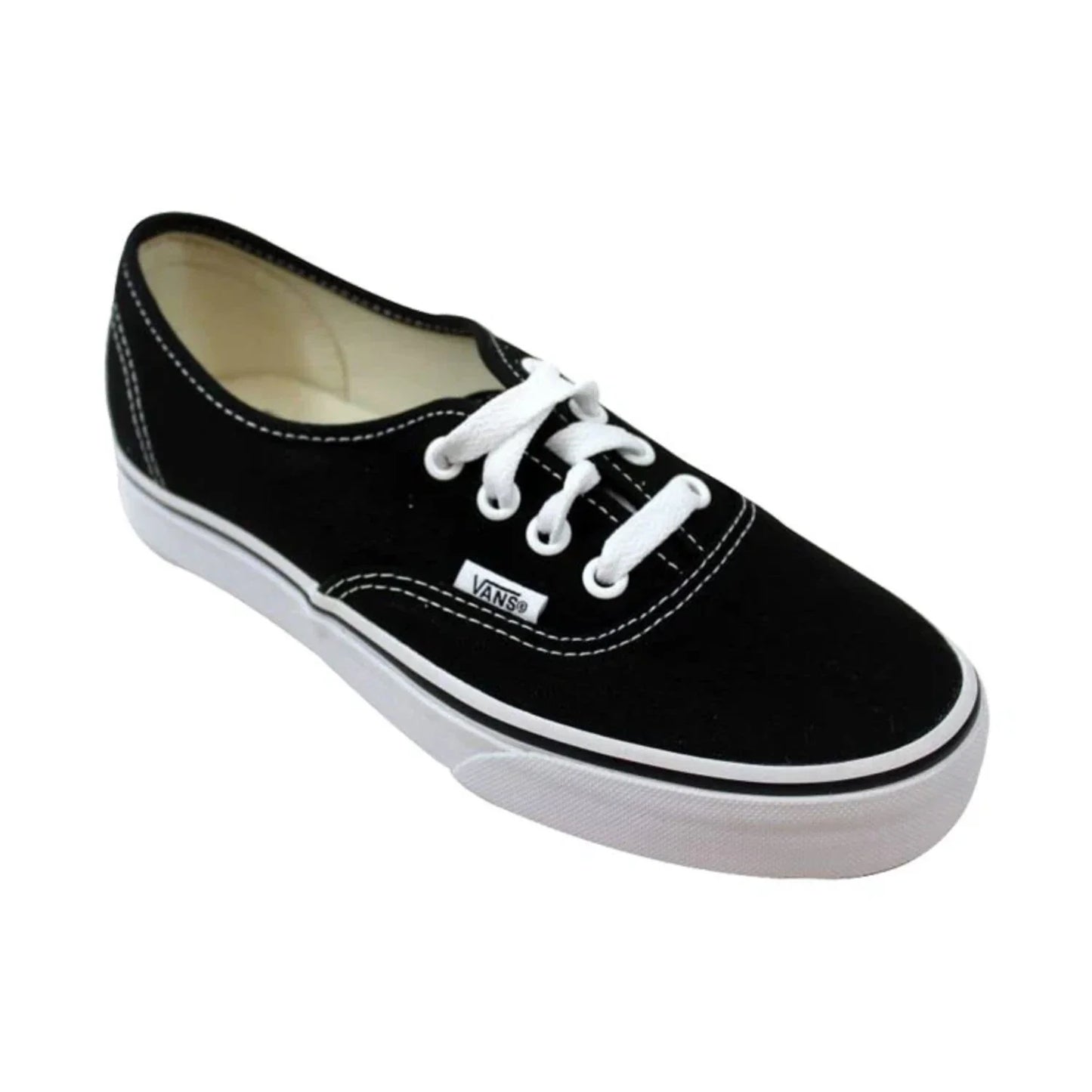 Tenis de hombre de lona color negro y blanco