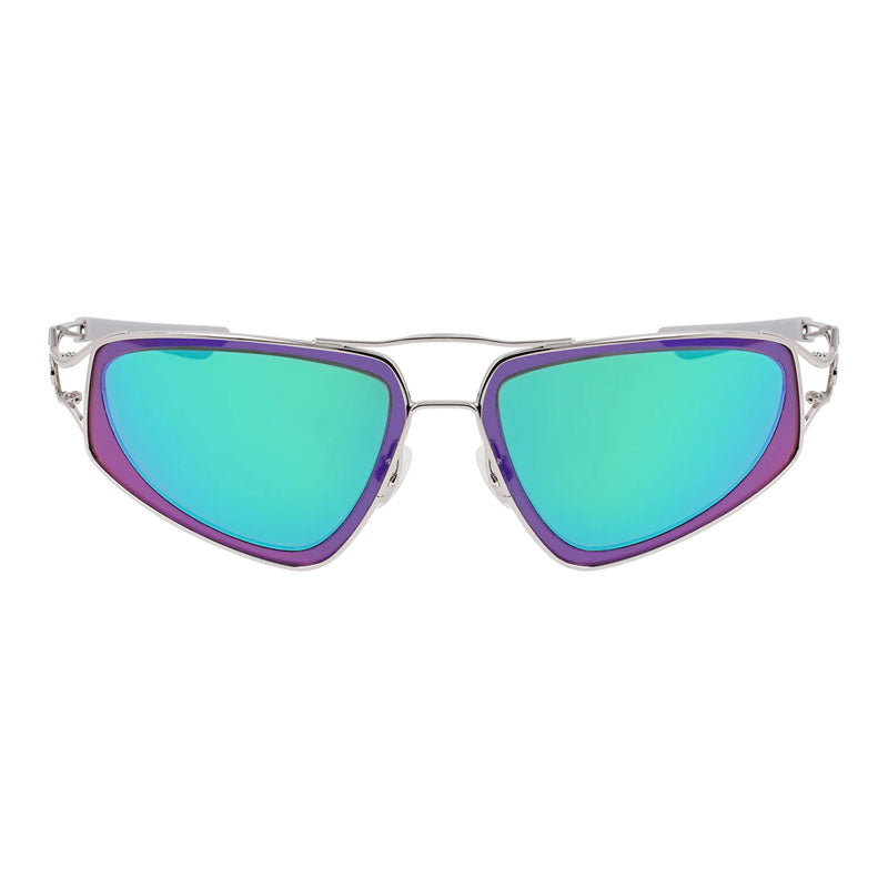 Gafas color verde y plateado