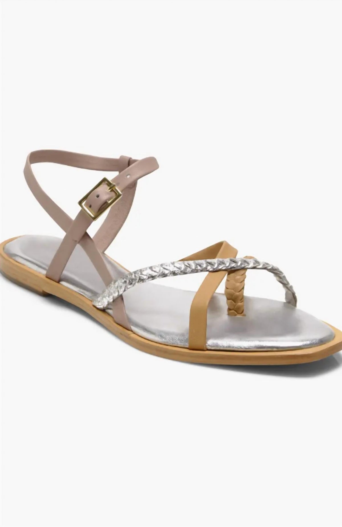 Sandalias de mujer color plateado