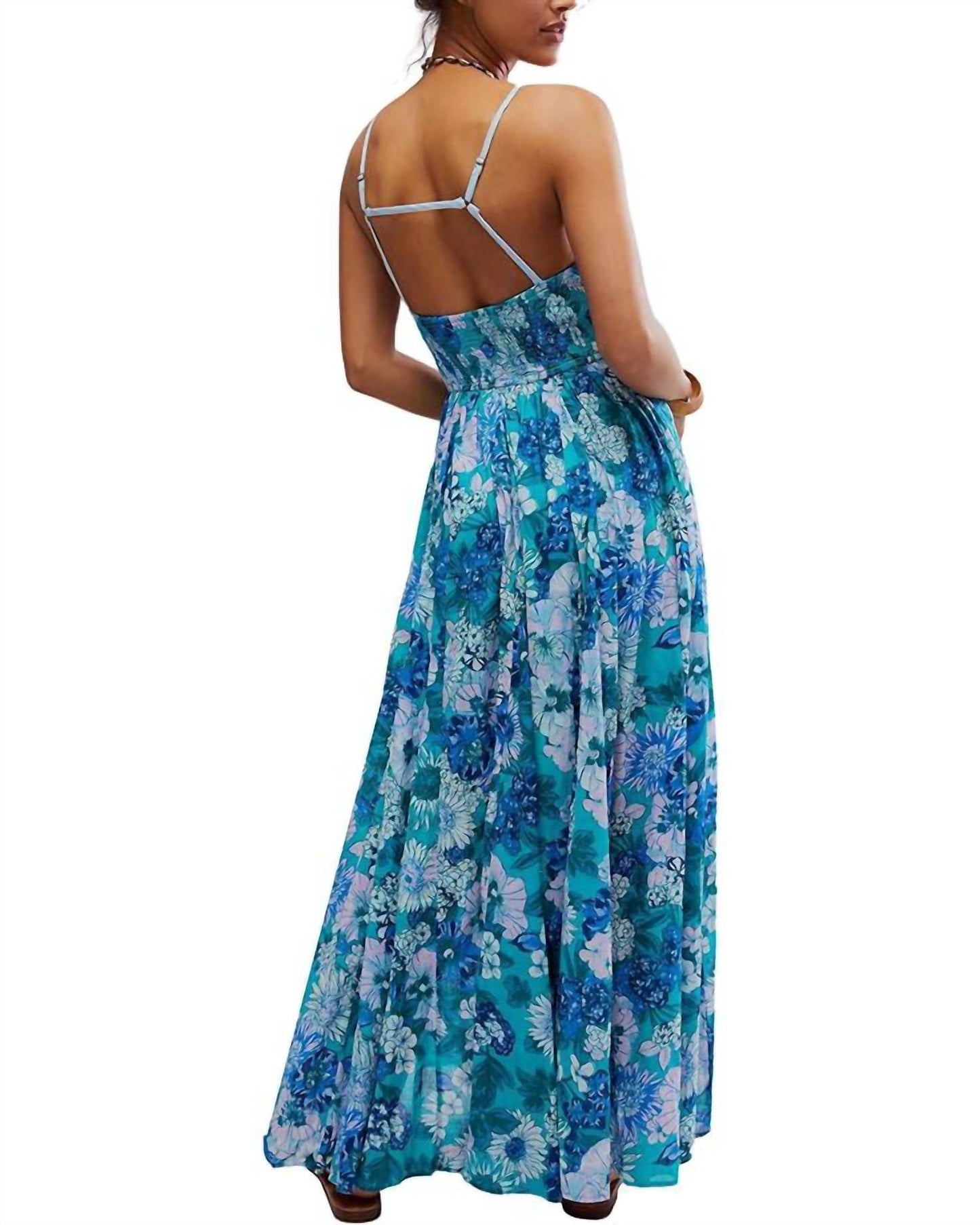 Vestido largo color azul