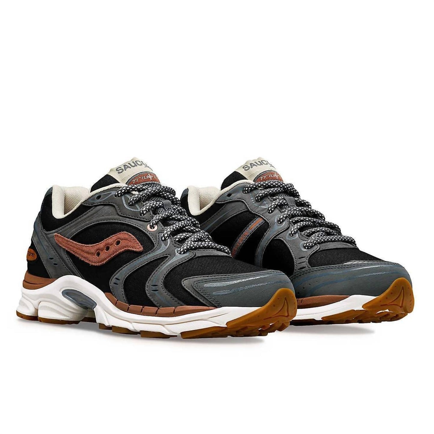 Zapatos unisex color gris y café
