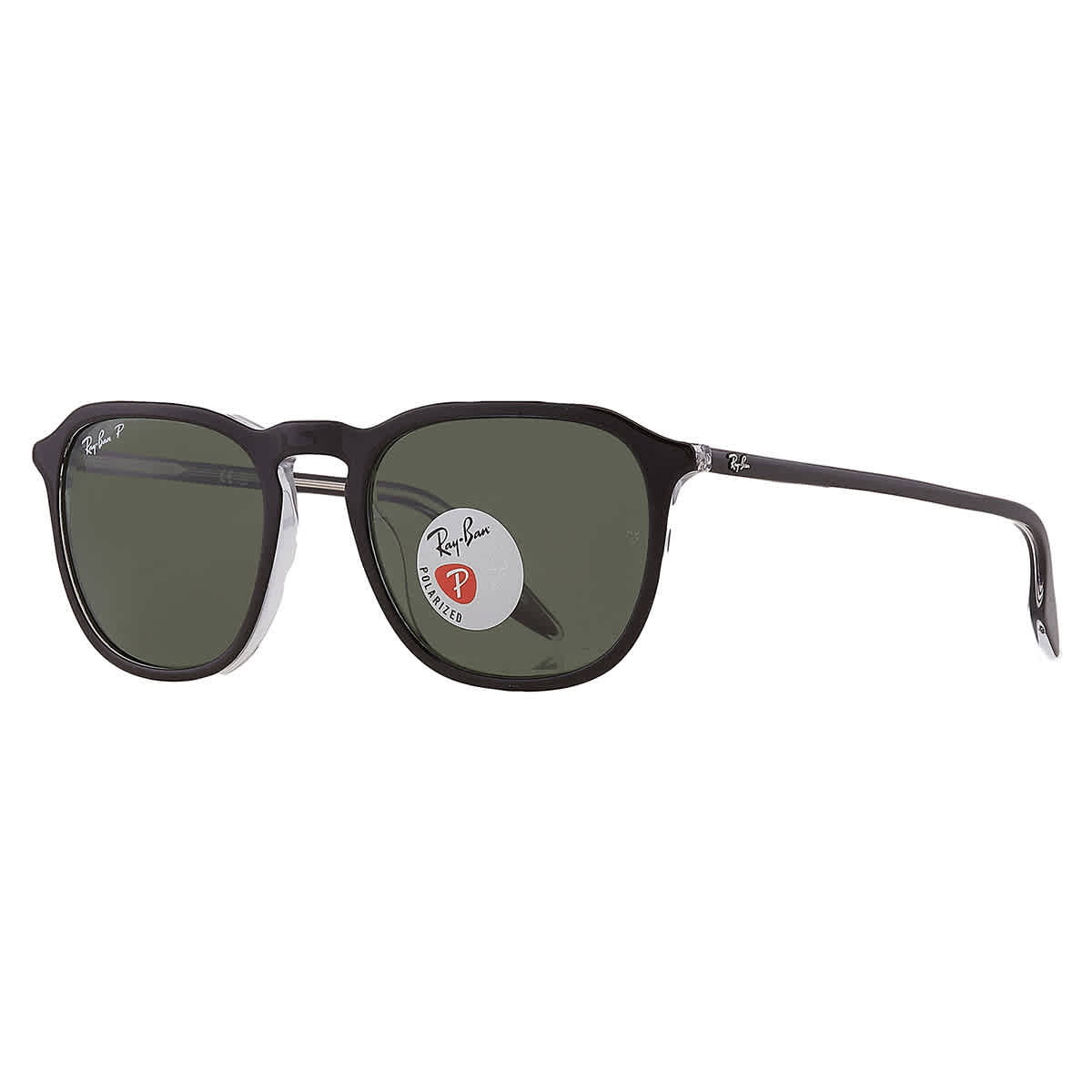 Gafas de sol unisex de montura cuadrada con lentes polarizados color verde