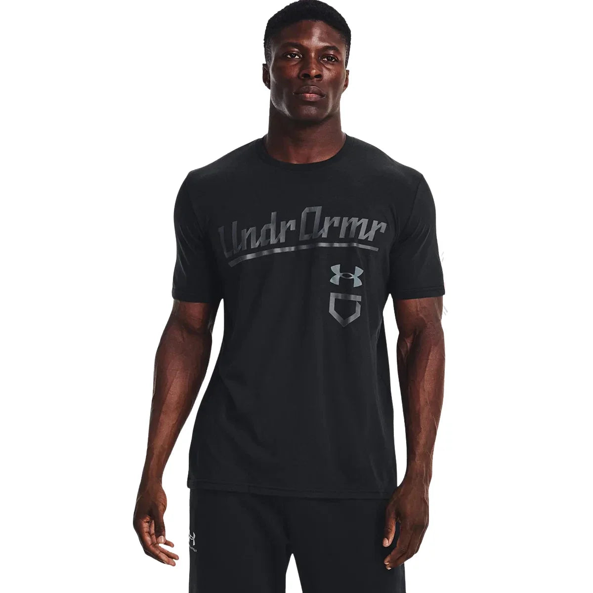 Camiseta de hombre con cuello redondo color negro