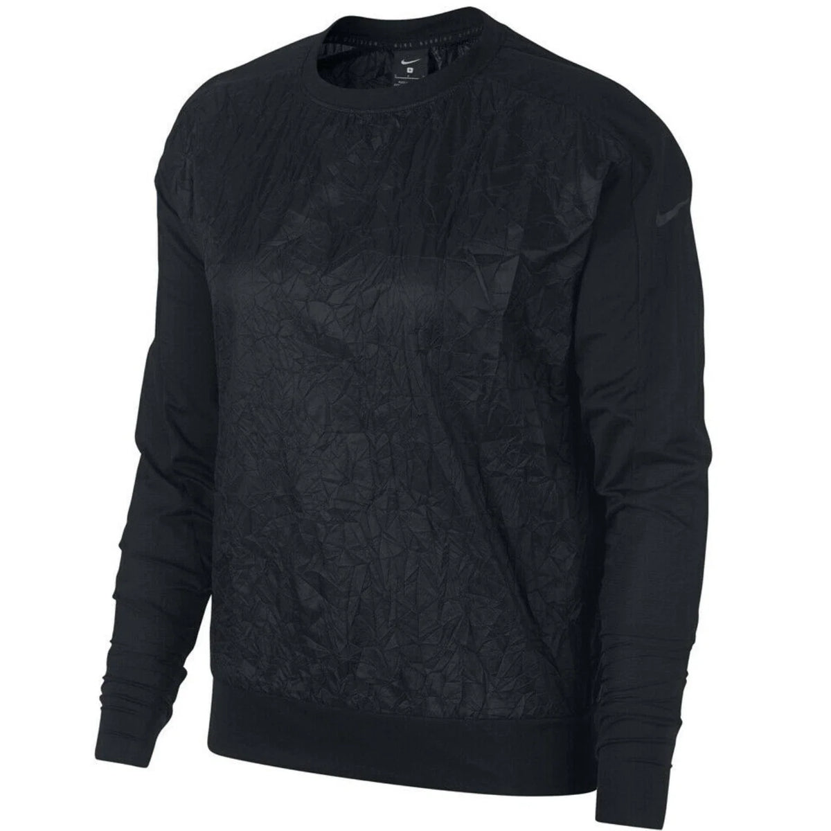 Chaqueta de mujer de manga larga con cuello redondo color negro