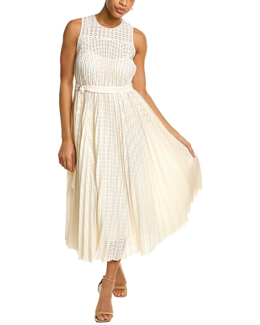 Vestido midi con pliegues