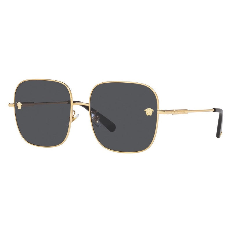 Gafas color gris oscuro y dorado