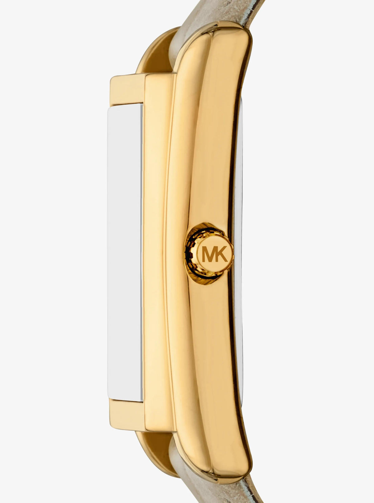 Reloj de cuero color dorado