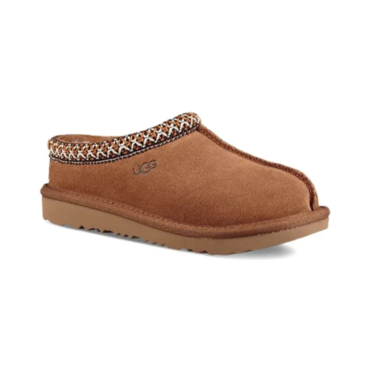 Pantuflas infantil de lana sin cordones color café