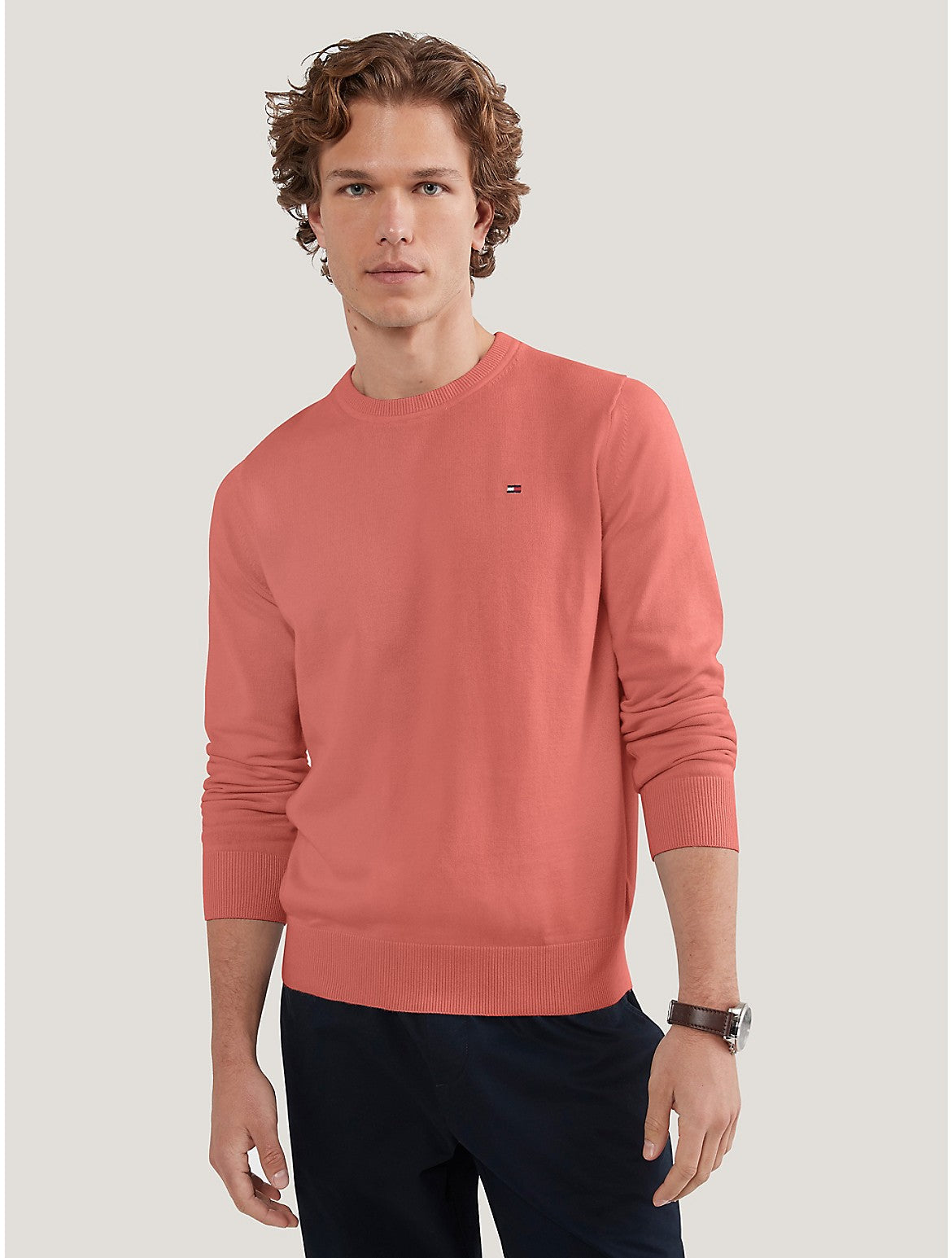 Suéter de hombre con cuello redondo