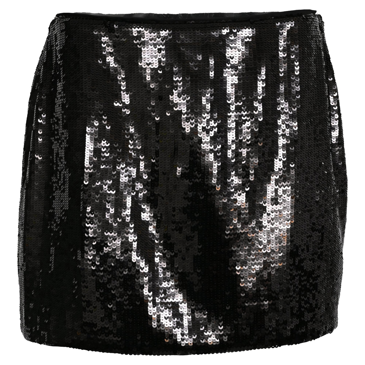 Falda corta con lentejuelas color negro