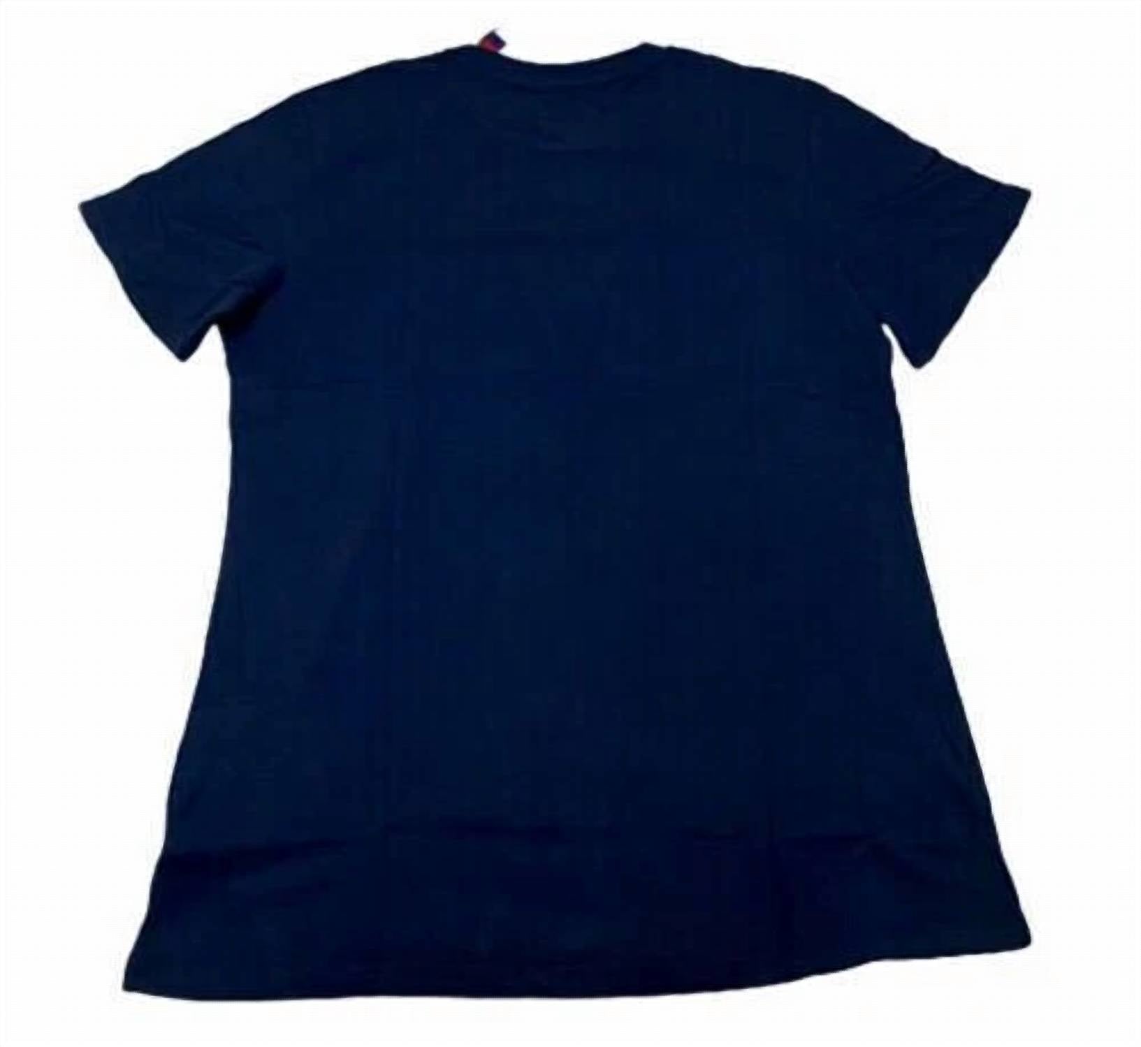 Camiseta de mujer de manga corta color azul marino