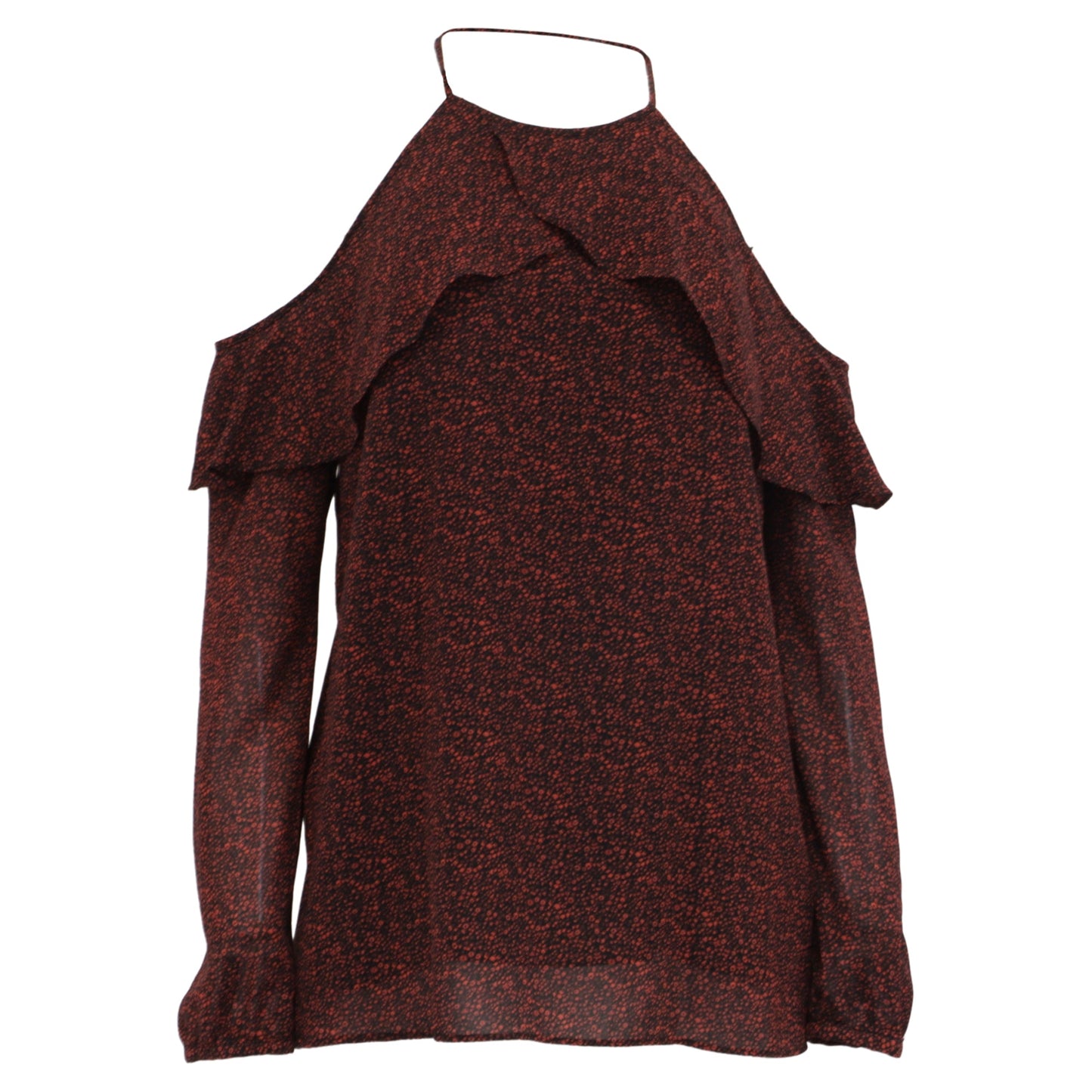 Top con hombros descubiertos color vinotinto