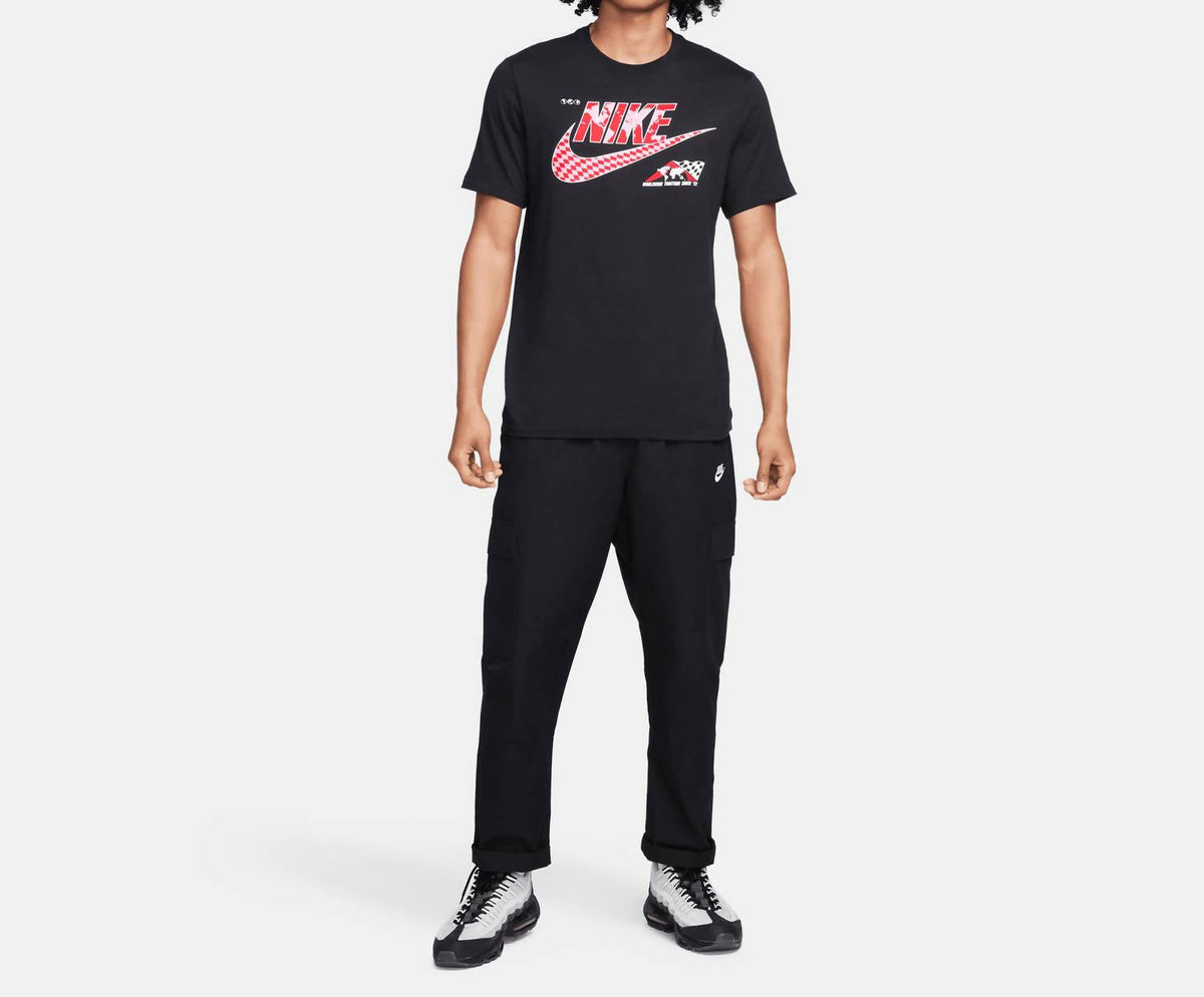 Camiseta de hombre a cuadros color negro