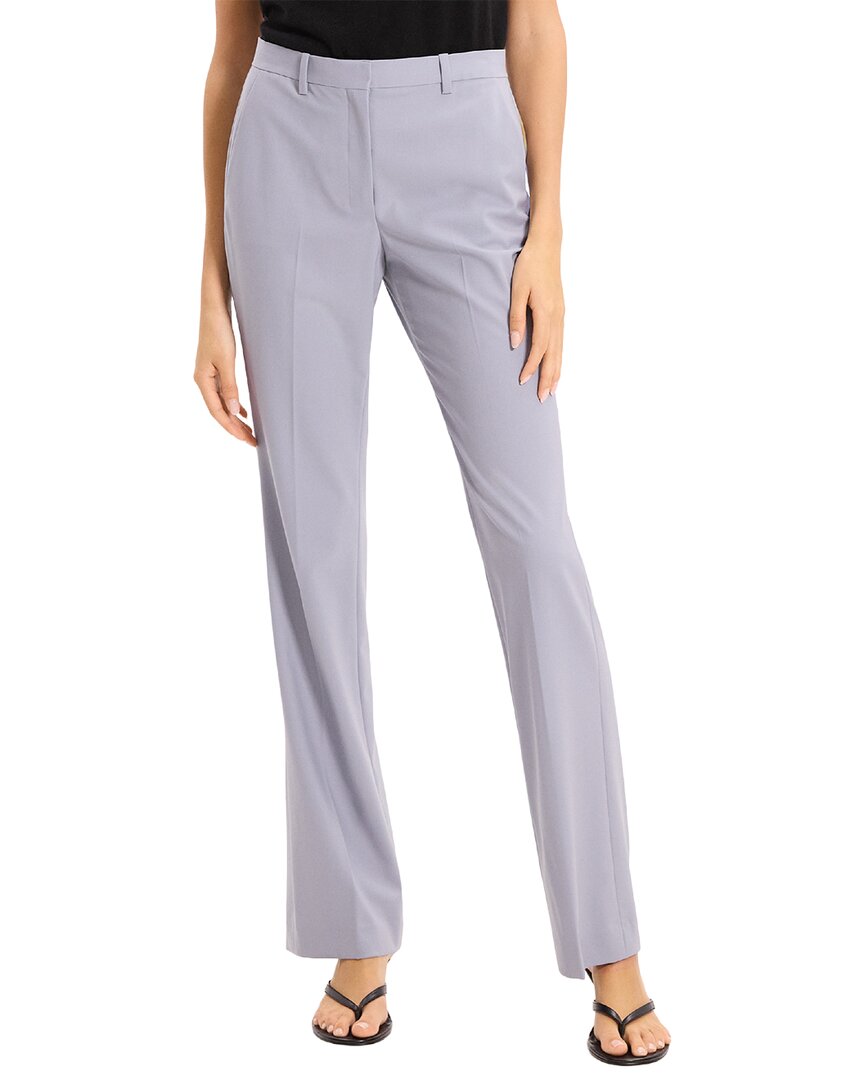 Pantalón de mezcla de lana de corte ajustado