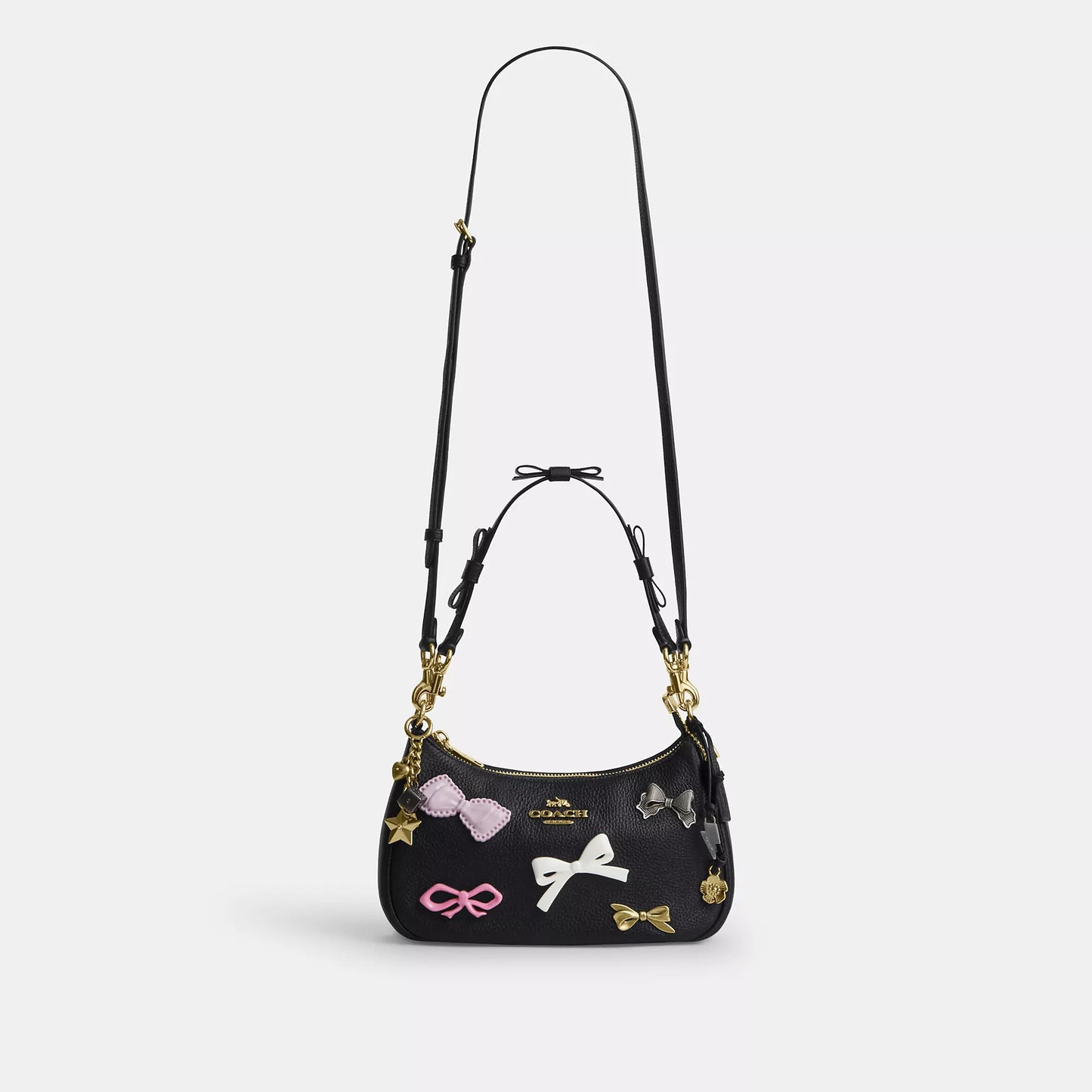 Coach Outlet Bolso de Hombro Teri con Moños y Dijes