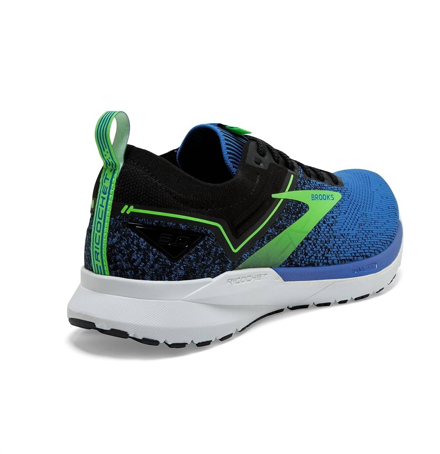 Tenis para correr de hombre color negro y blanco y rojo